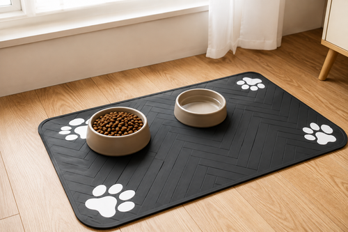 TAPIS DE GAMELLE EN SILICONE ANTIDÉRAPANT ET ANTI-DEBORDEMENT