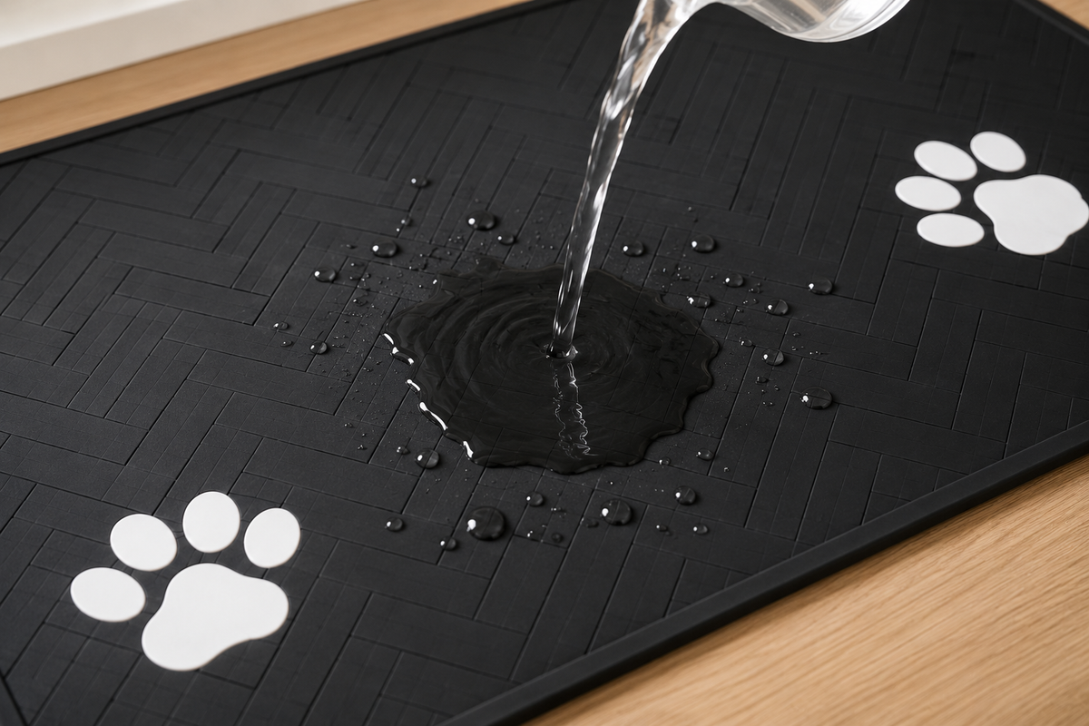 TAPIS DE GAMELLE EN SILICONE ANTIDÉRAPANT ET ANTI-DEBORDEMENT